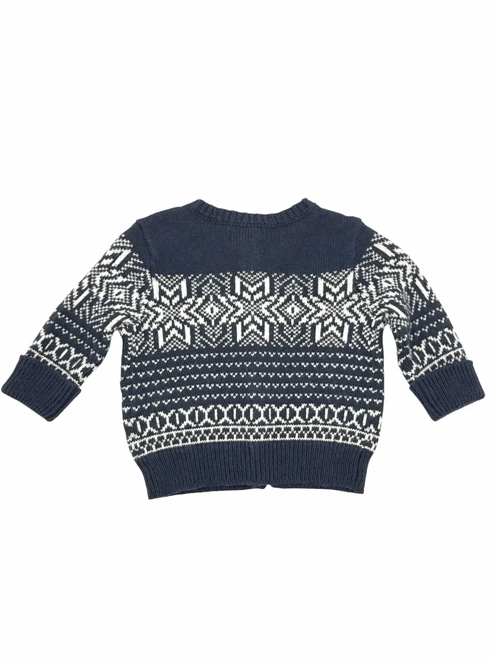 NWT Ralph Lauren Snowflake Fair Isle Cotton-Blend Cardigan Size 3M/6M